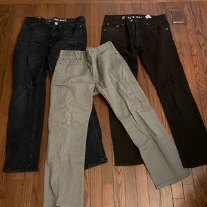 3 stretch performance jeans (calvin klein, dockers, hawk bay)